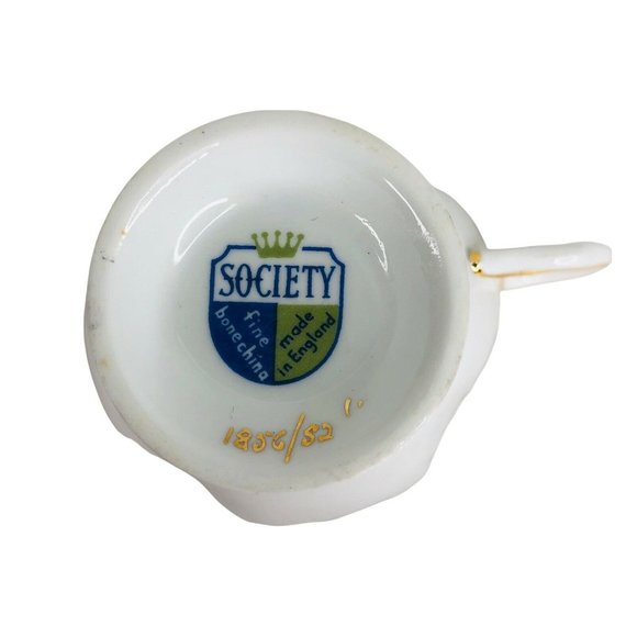 Society Buckingham Palace Tea Cup & Saucer Bone China Footed Gold England Teacup - Picture 7 of 10